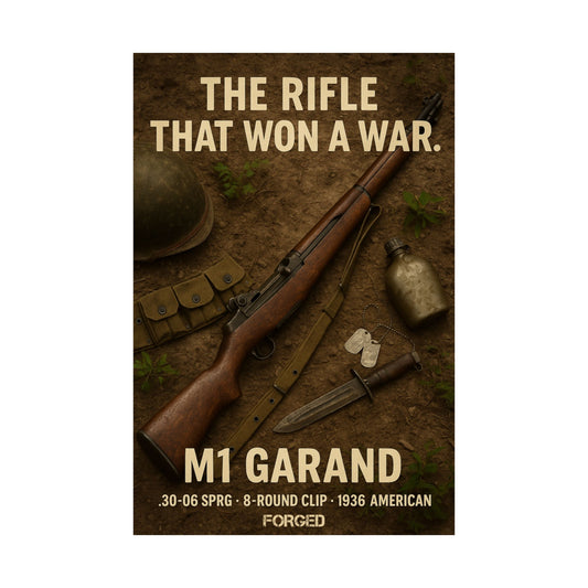 M1 Garand Poster - "THE RIFLE THAT WON THE WAR."